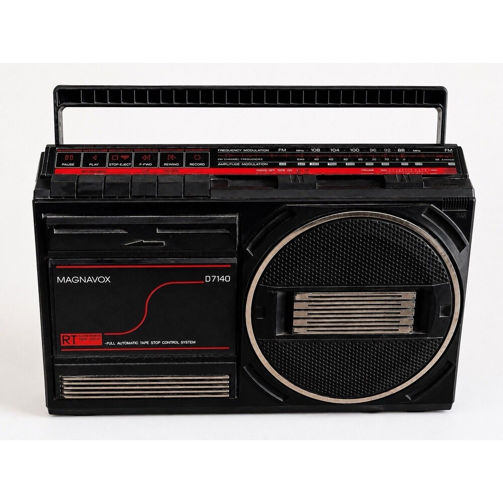 Vintage Magnavox D7140 Portable Cassette Recorder Radio 80s Tape Player TESTED